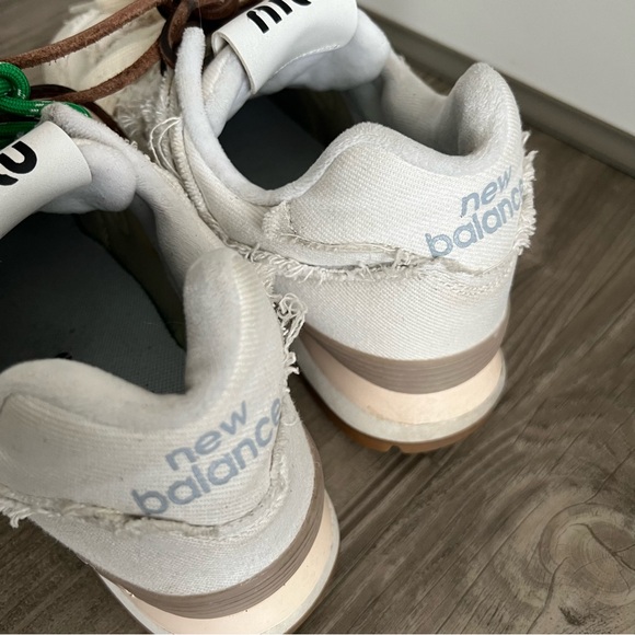 NEW BALANCE X MIU MIU 574 Denim Runway Sneakers Sample Pair - Picture 6 of 15
